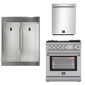 30 Gas Range, Dishwasher, 60 Refrigerator W60294