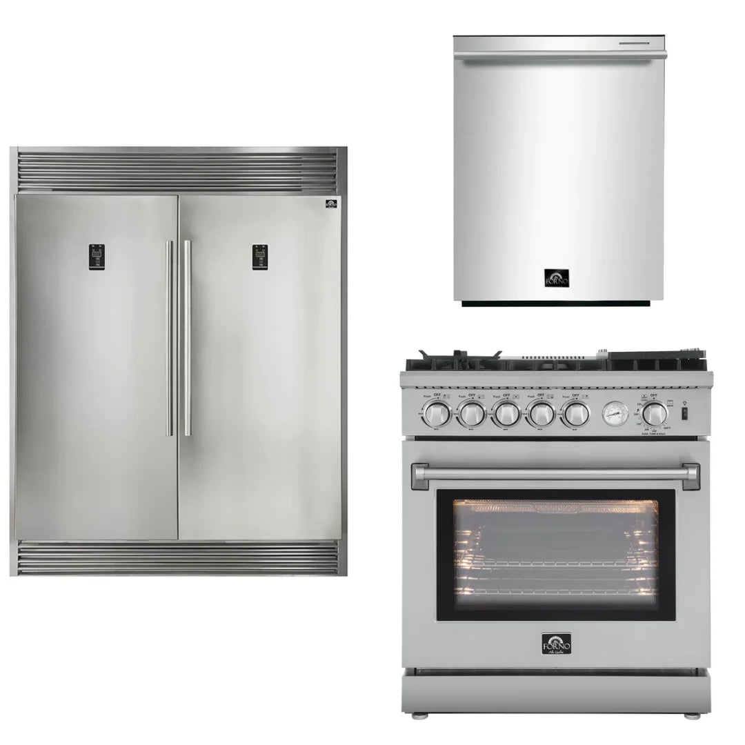 30 Gas Range, Dishwasher, 60 Refrigerator W60294