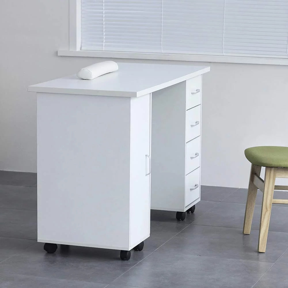 White Portable Manicure Table G863