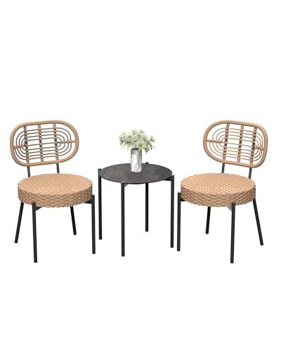 3 Piece Wicker Patio Bistro Furniture Set C72329