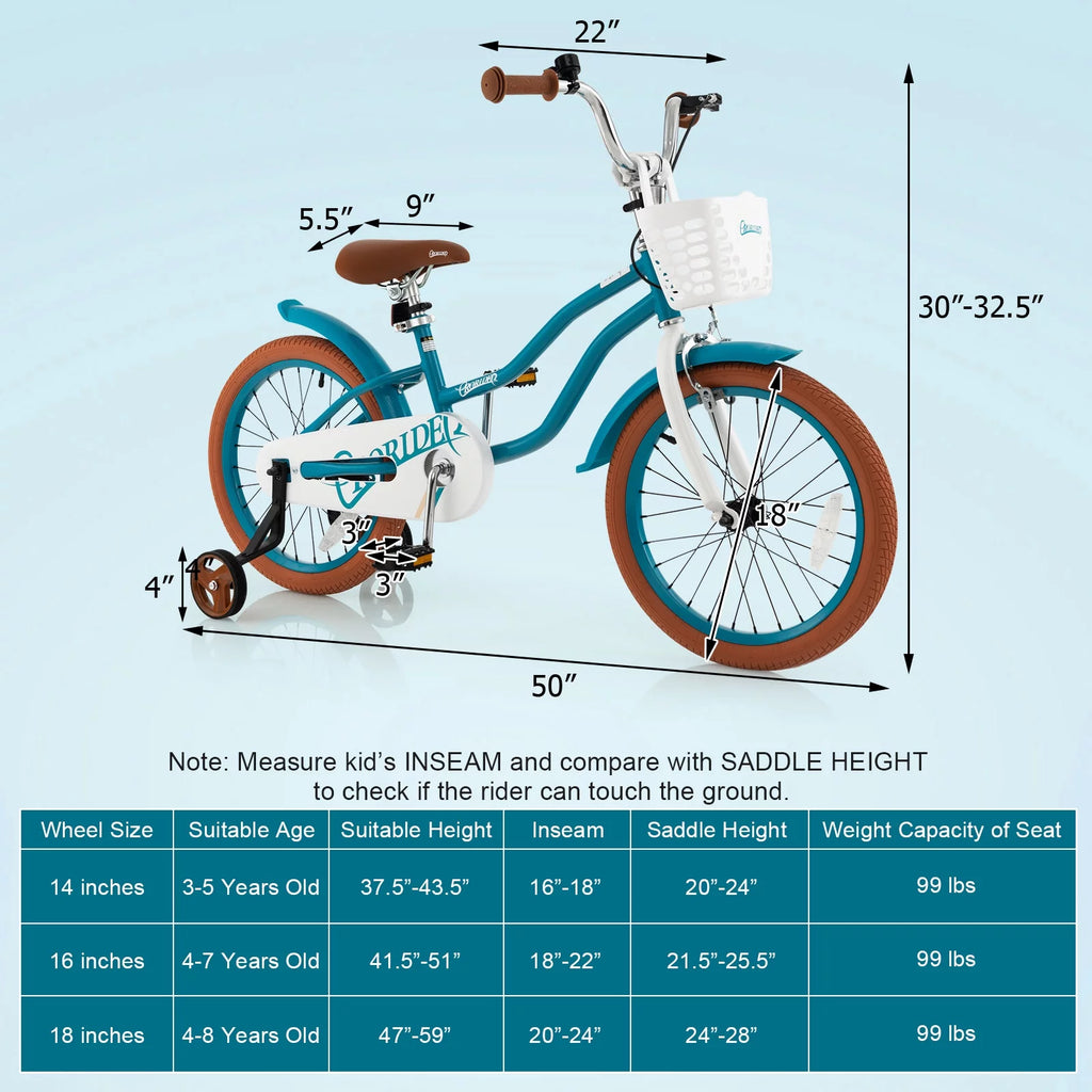 Pink Kids Bike with Training Wheel K85277