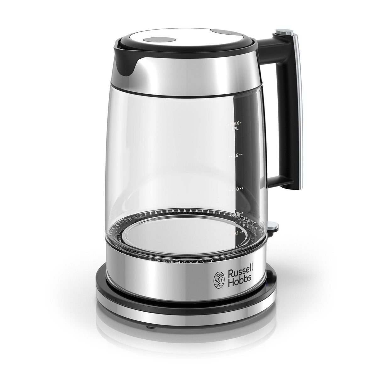 Glass 1.7L Electric Kettle Black & Stainless Steel S503155