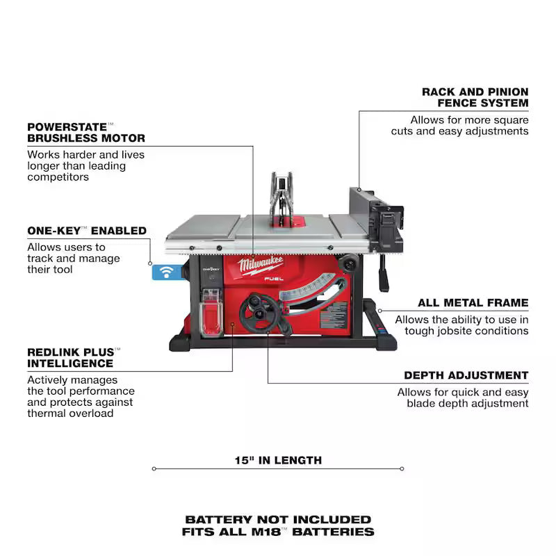 18-Volt Lithium-Ion Brushless Cordless 8-1/4 in. Table Saw A97423