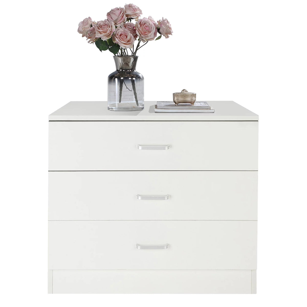 White 4 Drawer Wood Dresser A5119