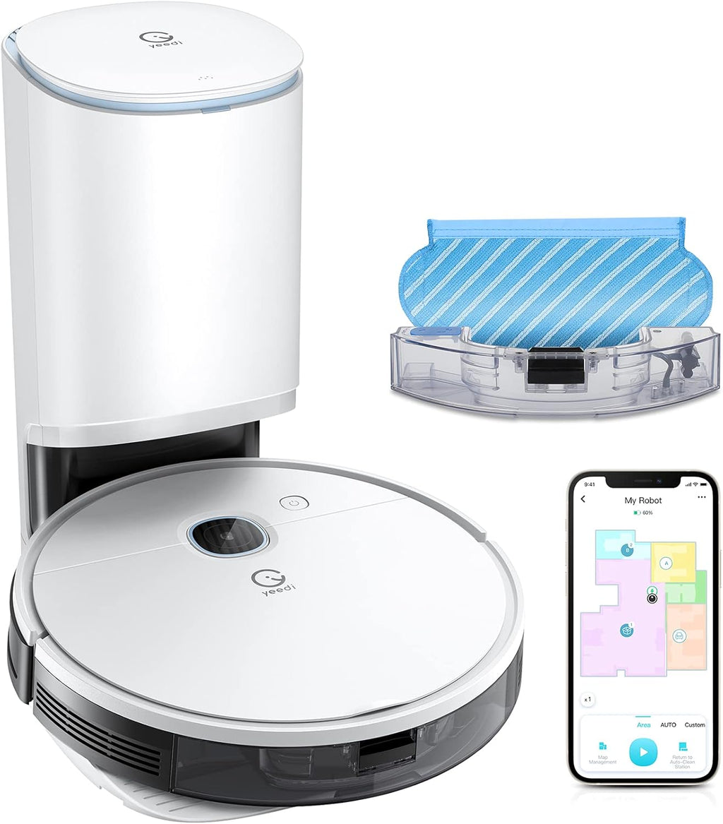 Robot Vacuum and Mop, Self-Emptying 3 in 1, 3000Pa Suction H9068