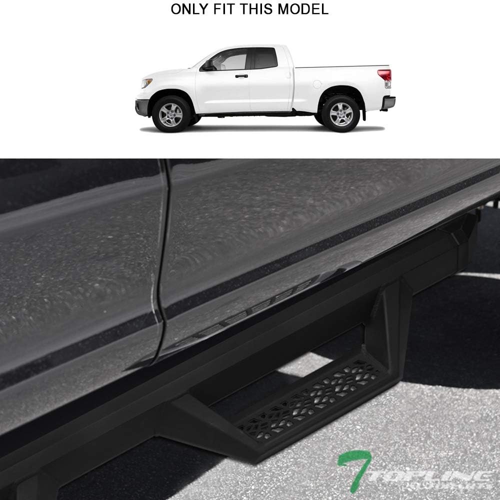 Matte Black Aluminum Hoop Drop Step Side Nerf Bars Running Boards E7016