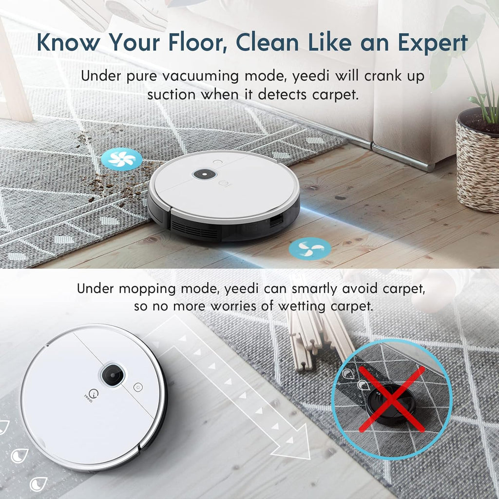Robot Vacuum and Mop, Self-Emptying 3 in 1, 3000Pa Suction H9068