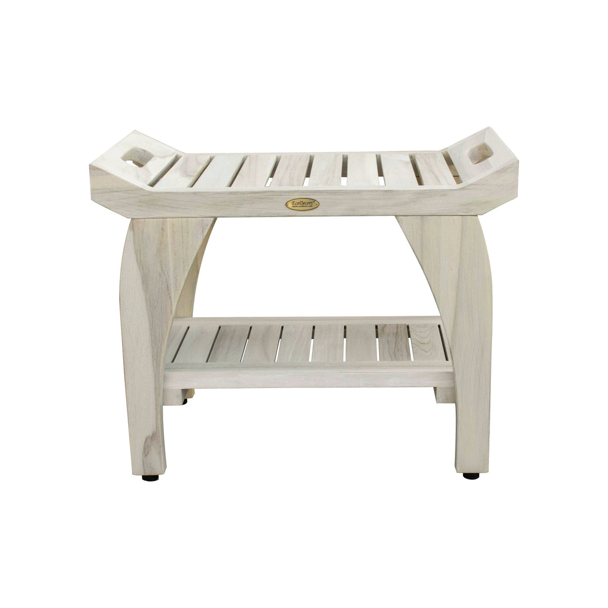 Off-White Teak Shower Bench H504818