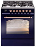 Blue Dual Fuel Natural Gas Range with Copper Trim G88228