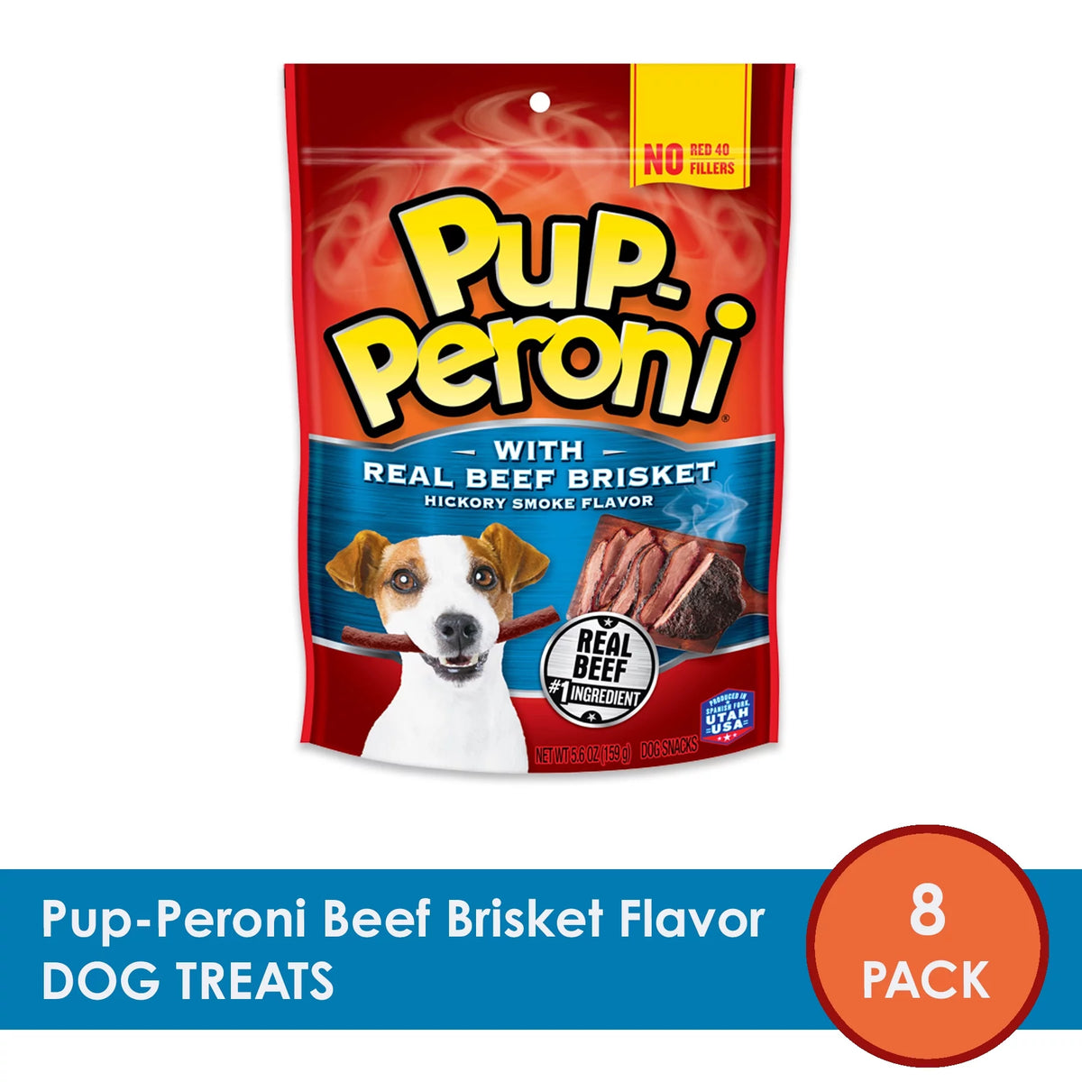 Real Beef Brisket Dog Treats 5.6oz Bag Pack of 8 S13740