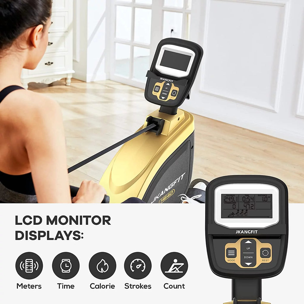 Folding Magnetic Rowing Machine with 16 Levels Resistance M4694
