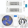30,000 BTU 2 Zone Ceiling Cassette Ductless Air Conditioner and Heat Pump G9655
