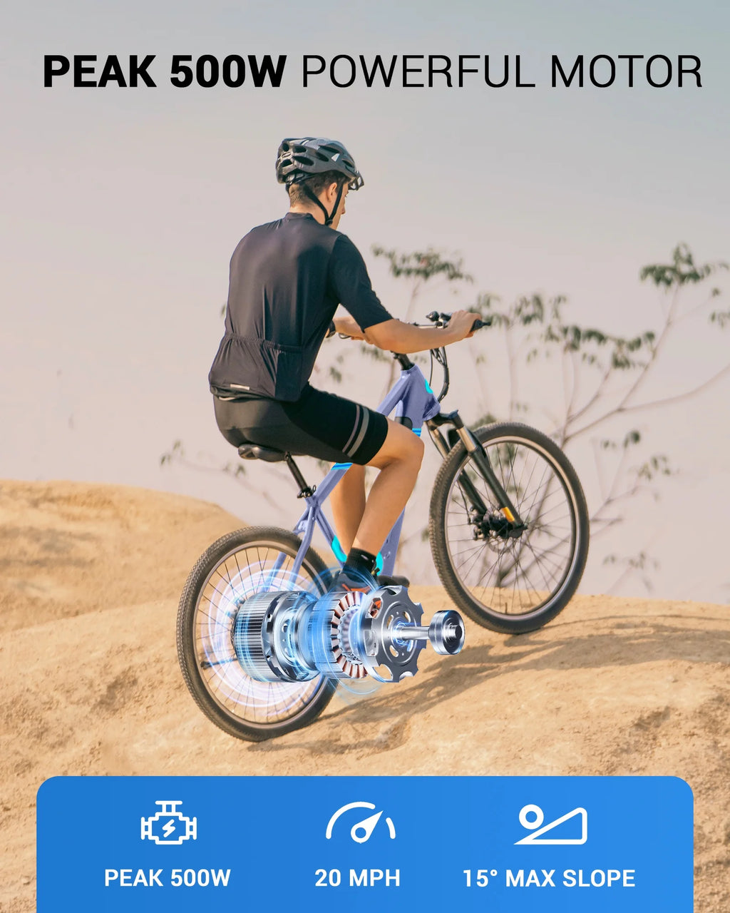 350W 26 Electric Mountain Bike with Removable Battery L28226