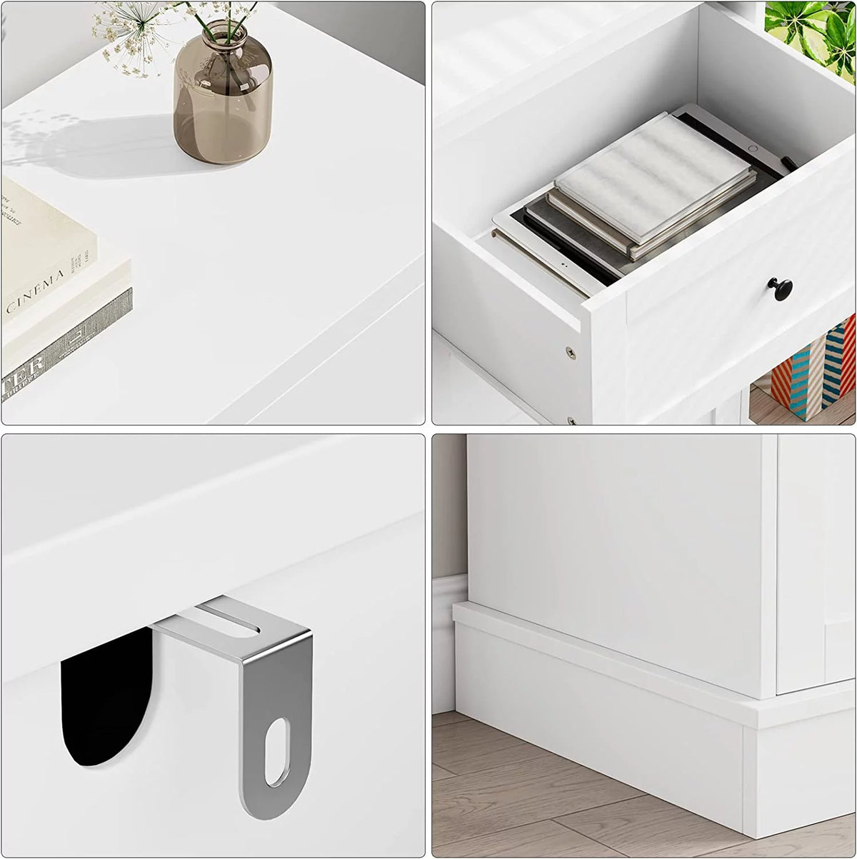 White 6 Drawer Dresser E174