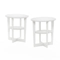 White Oval End Table Set of Two C557017