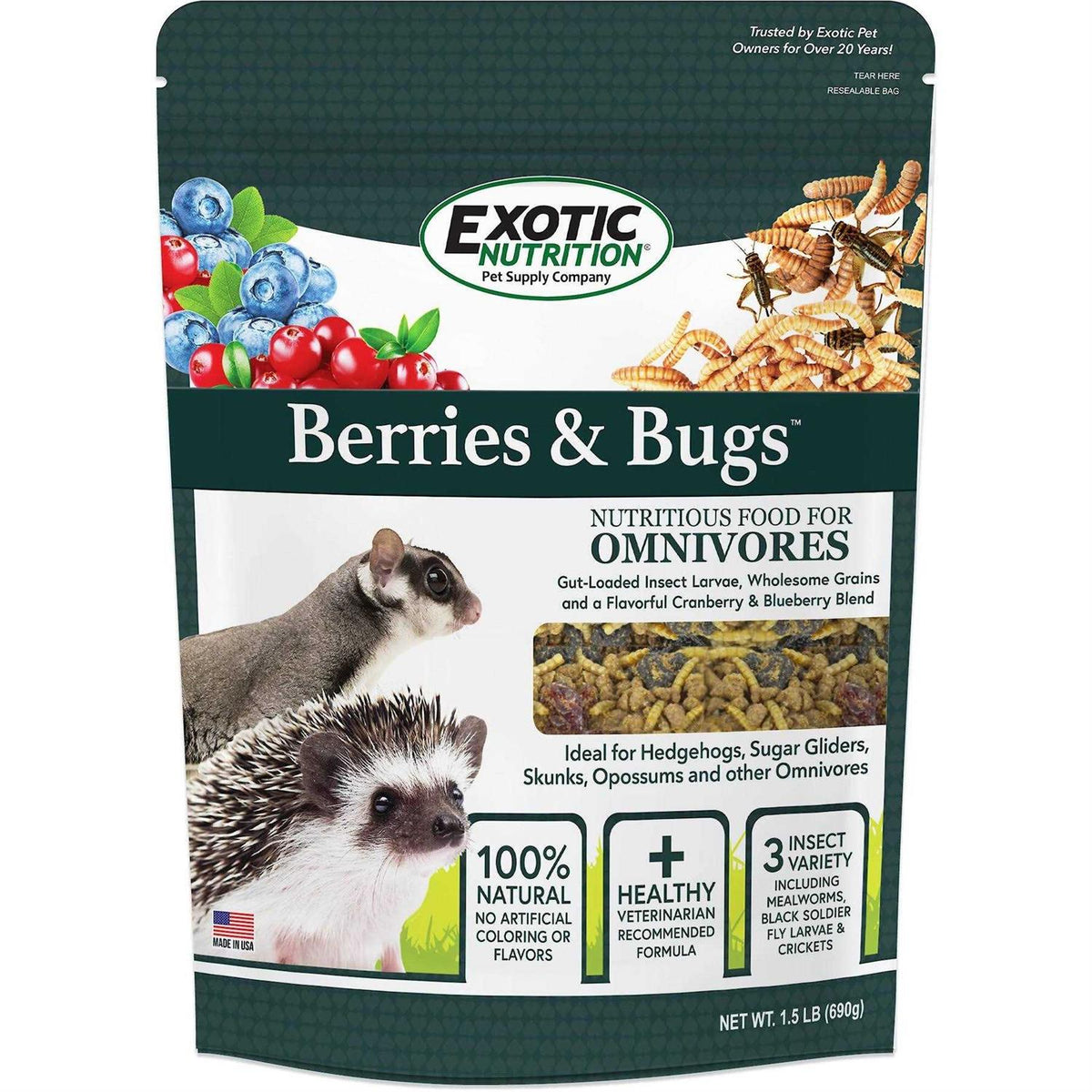 Berries & Bugs Insectivores Food C941