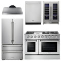 48 In. Propane Gas Range, Range Hood, Refrigerator, Dishwasher, Wine Cooler O2116