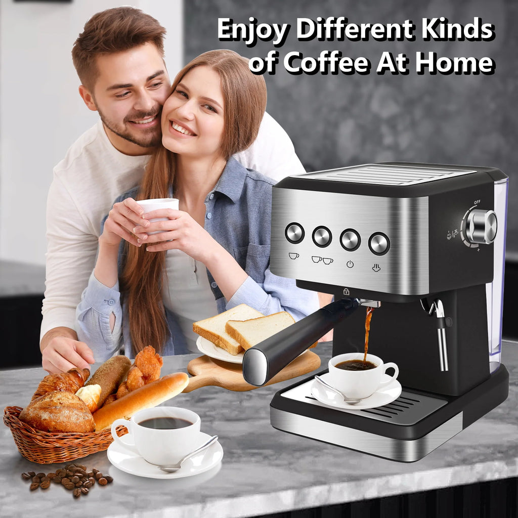 20 Bar Stainless Steel Espresso Machine with Milk Frother U603235