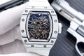 White Dial White Bezel White Rubber Strap Watch X3248