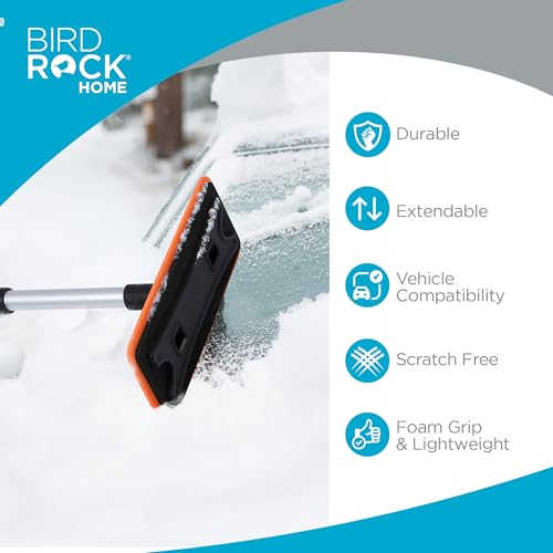 55" Extendable Snow Brush with 14" Foam Head & Detachable Scraper G55554