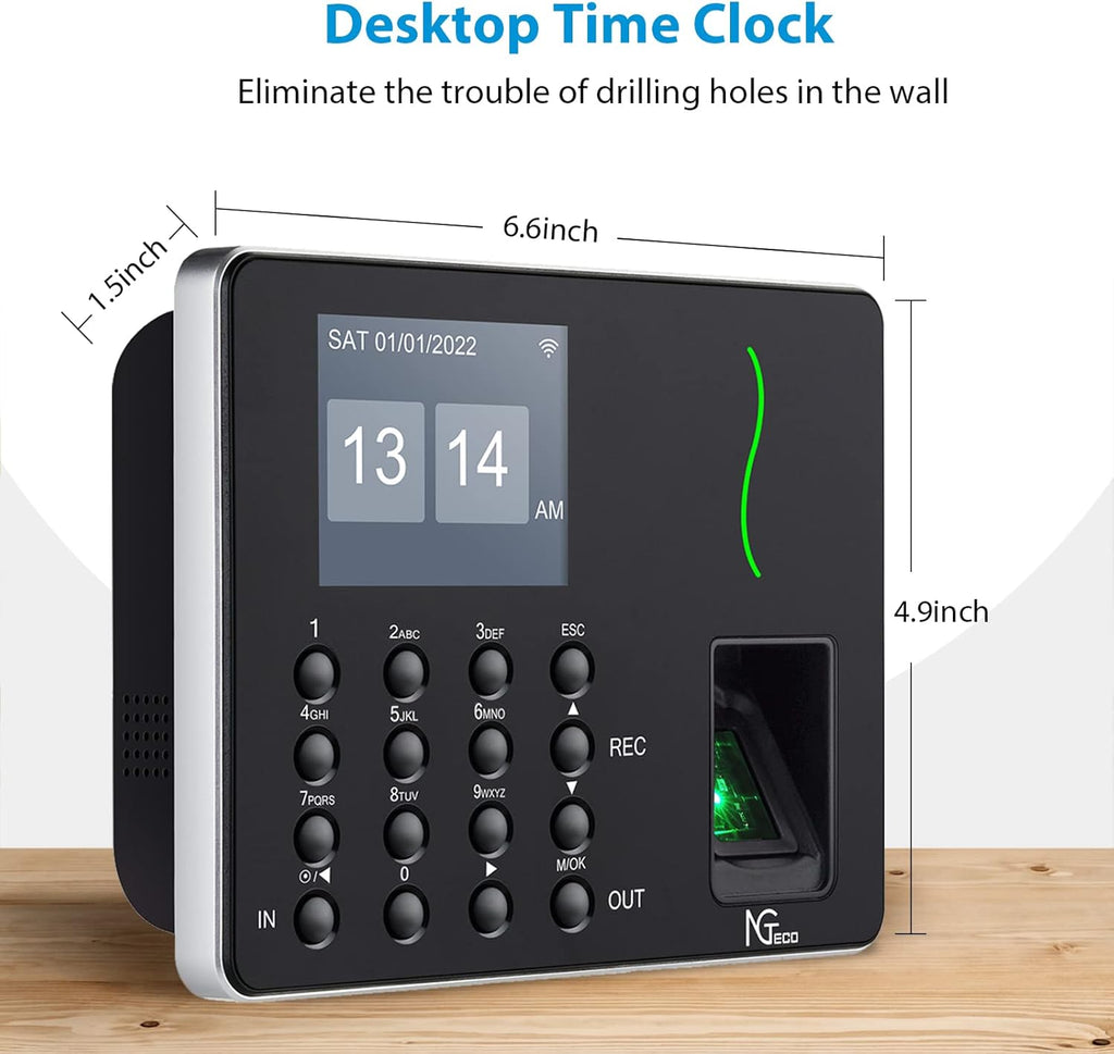 WiFi Biometric Fingerprint Time Clock C5276