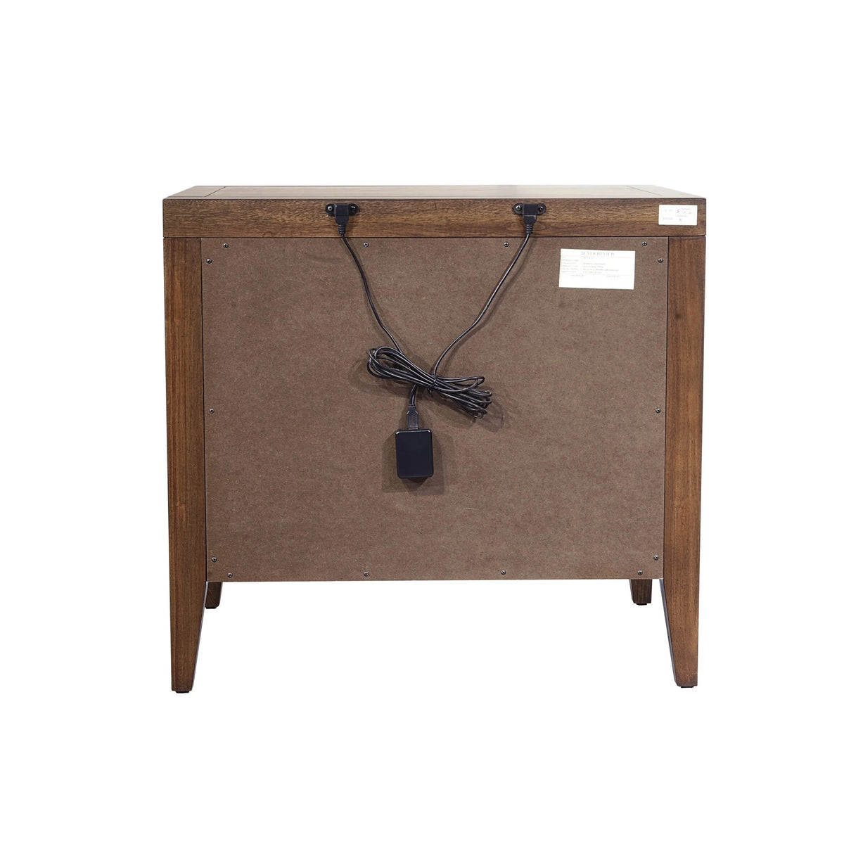 Two Drawer Walnut Nightstand S75902