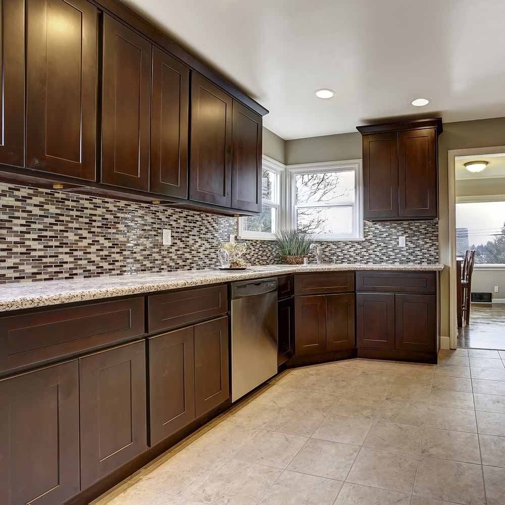 Espresso Double Door Kitchen Cabinet M421451
