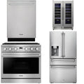 36 Gas Range, Refrigerator, Dishwasher and Wine Cooler T863