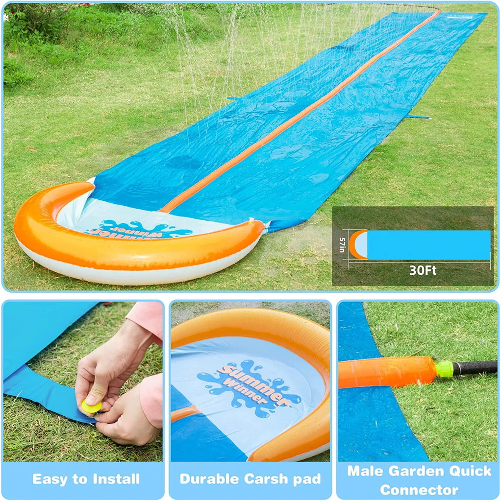 30ft Lawn Water Slide with 2 Body Boards H14529