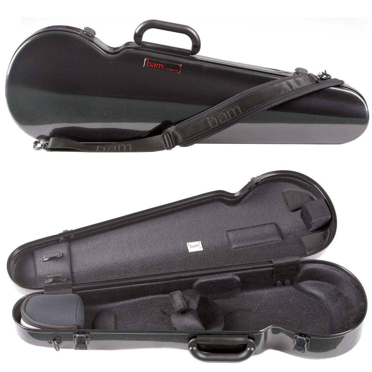 Contoured Violin Case Carbon Black C1943