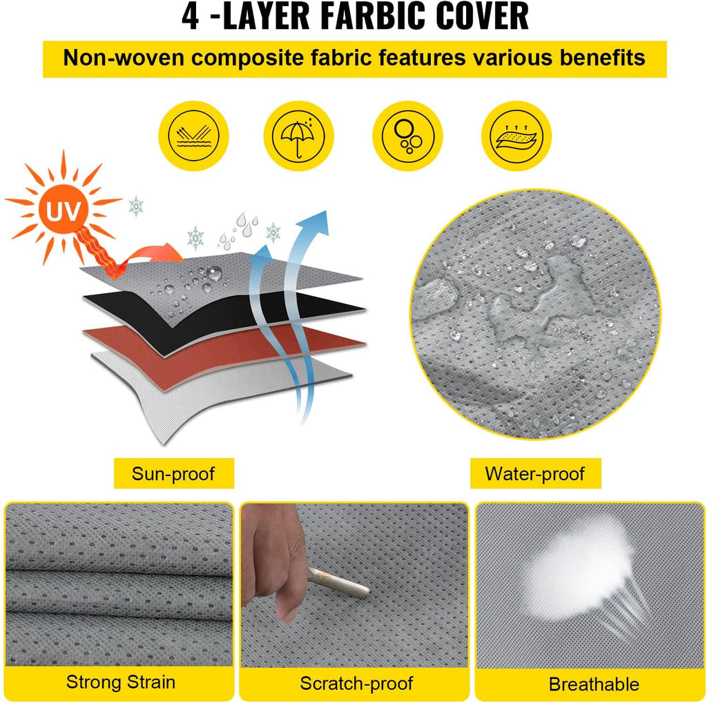 16' - 18' Waterproof Non-Woven Teardrop Trailer Cover M6681