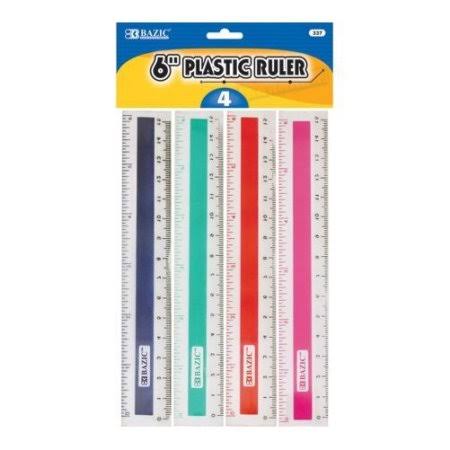 6" Plastic Ruler 4/Pack R5544