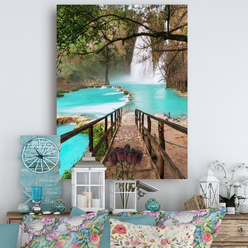Oversized Landscape Canvas Art Green 30 in. Wide x 40 in. High P76540