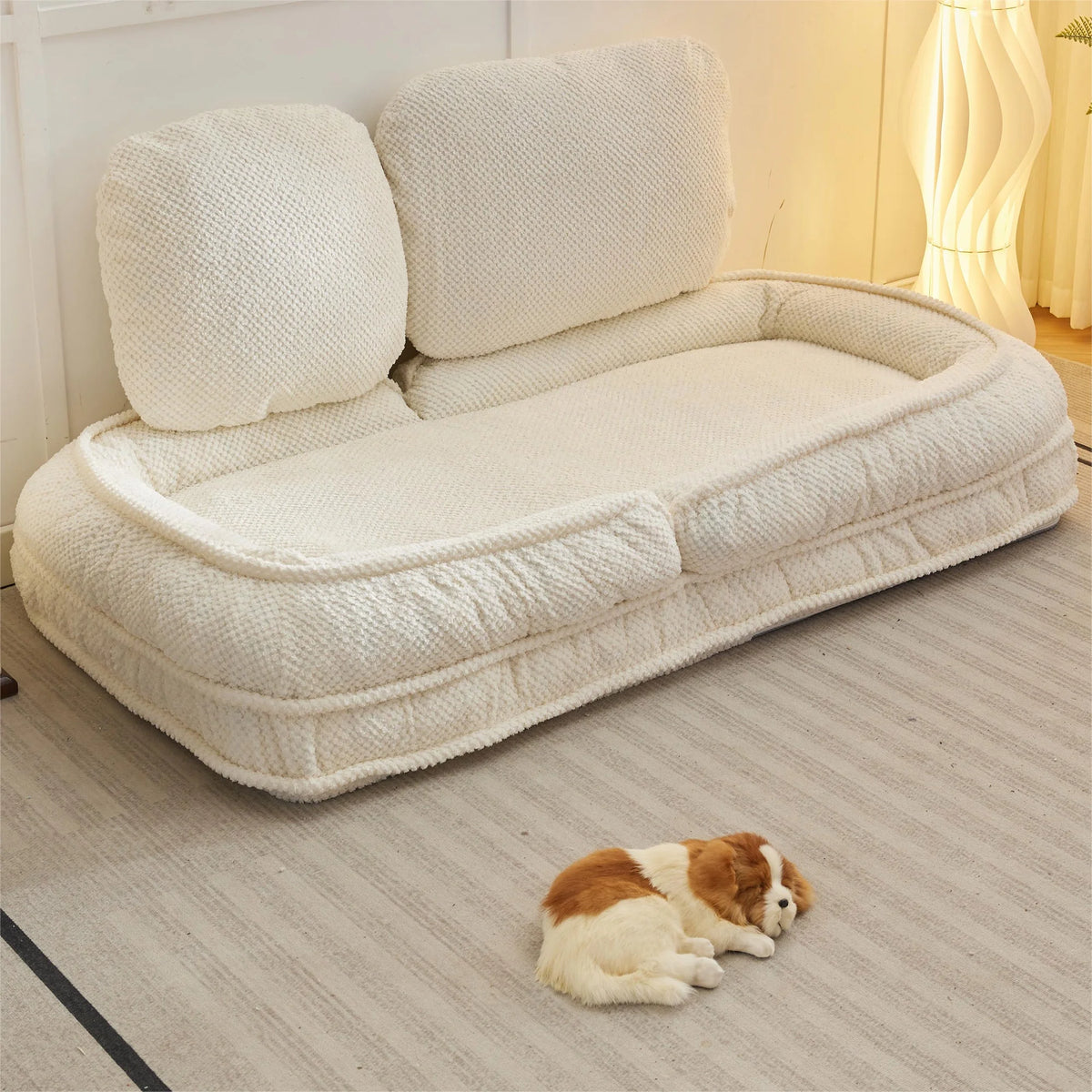 White Lazy Sofa Floor Couch I7260