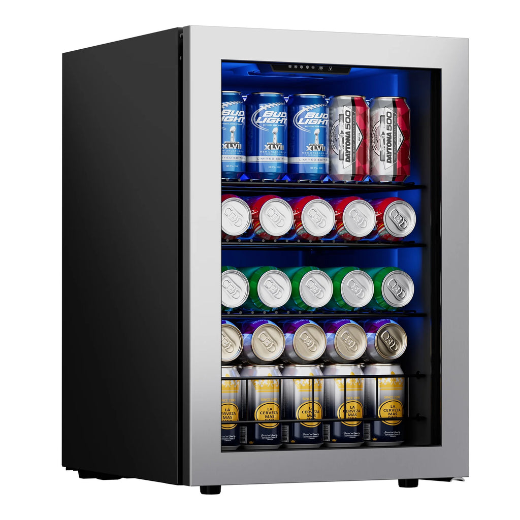 77 Can Freestanding Beverage Refrigerator with Glass Door E371044