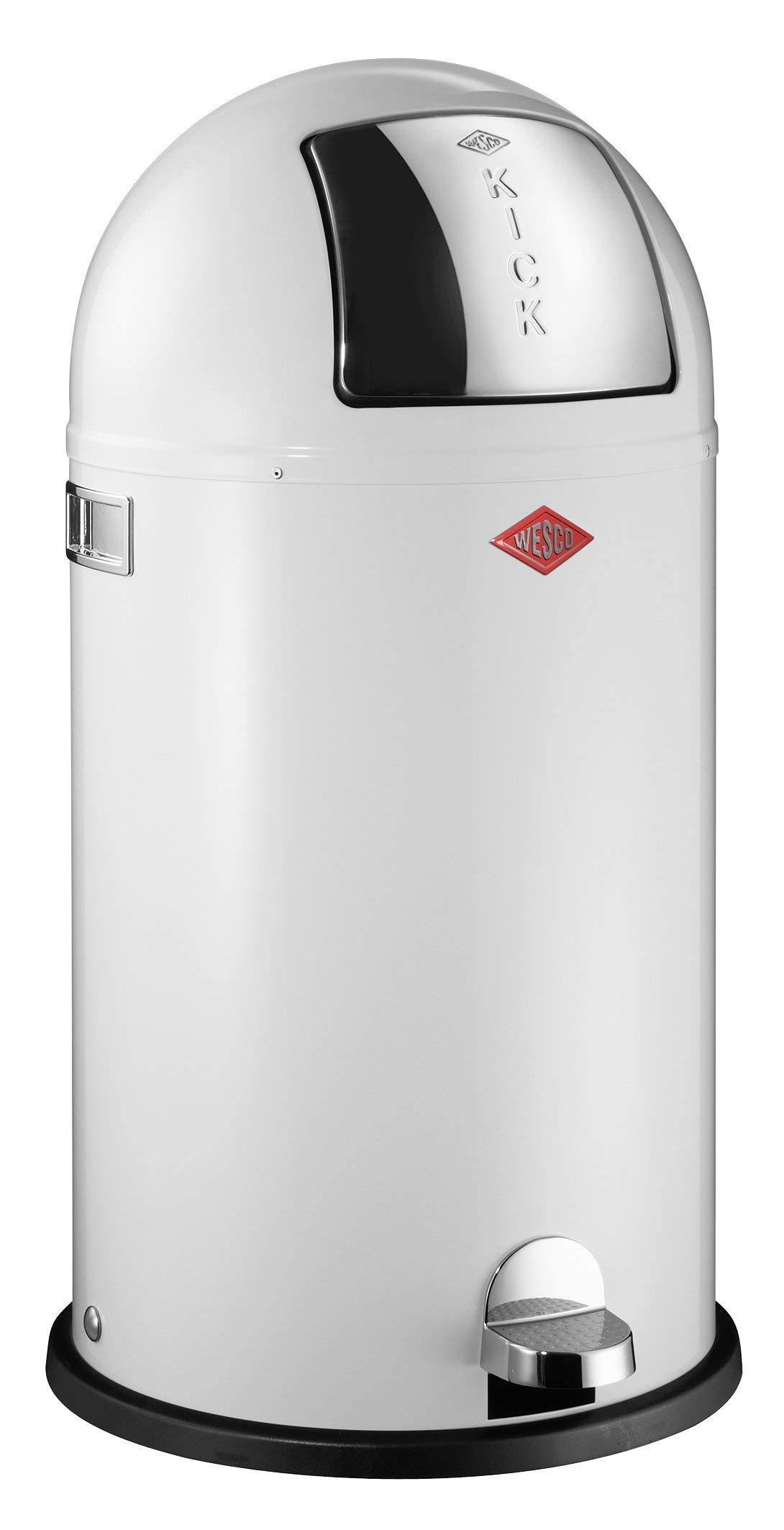 9 Gallon Step on Trash Can White K42278