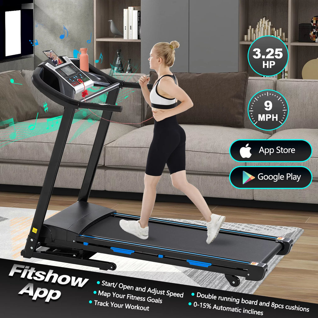 3.5HP Folding Electric Treadmill with Auto Incline Y8827