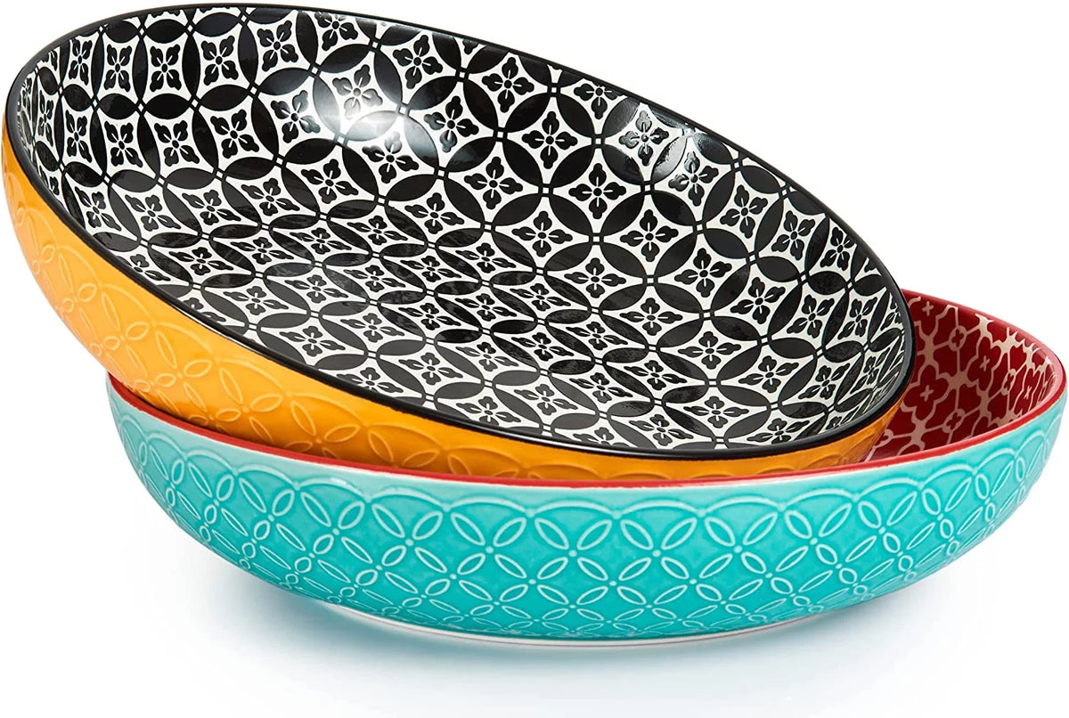 11.5" 2.9 Qt Ceramic Serving Bowls Set of 2 F660