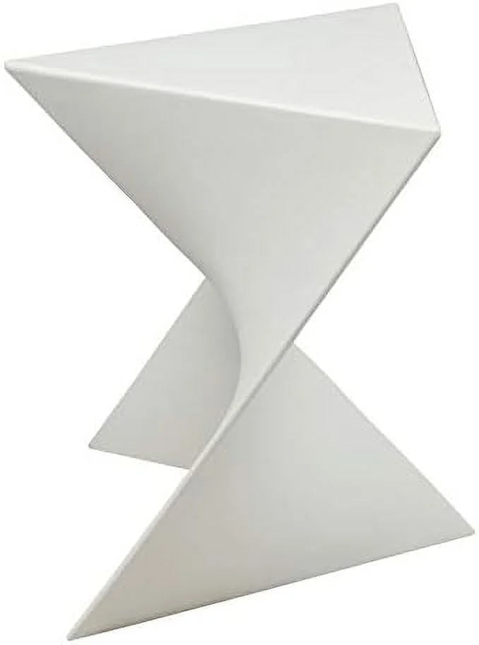 White Plastic End Table Set Of 2 O7699