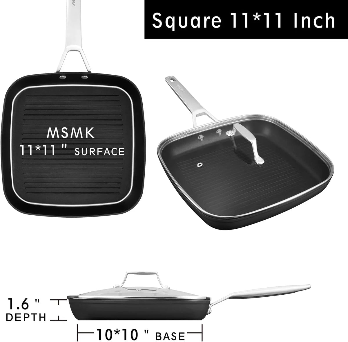 11 Piece Nonstick Induction Cookware Set E40616