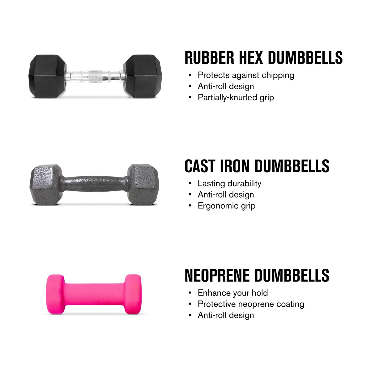Rubber Hex Dumbbell 45 lbs O70147