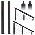 2 Pack Un-drilled Stainless Steel Cable Railing Post O695