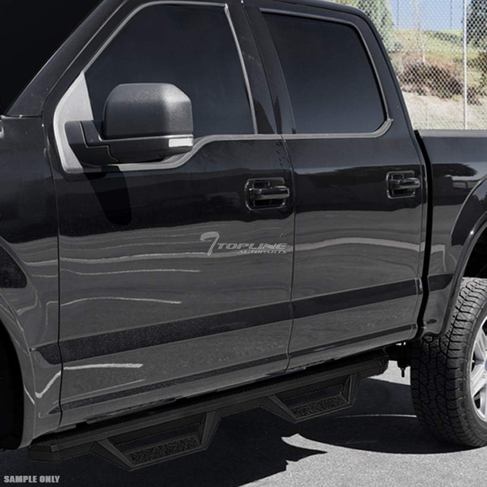 Matte Black Aluminum Hoop Drop Step Side Nerf Bars Running Boards E7016