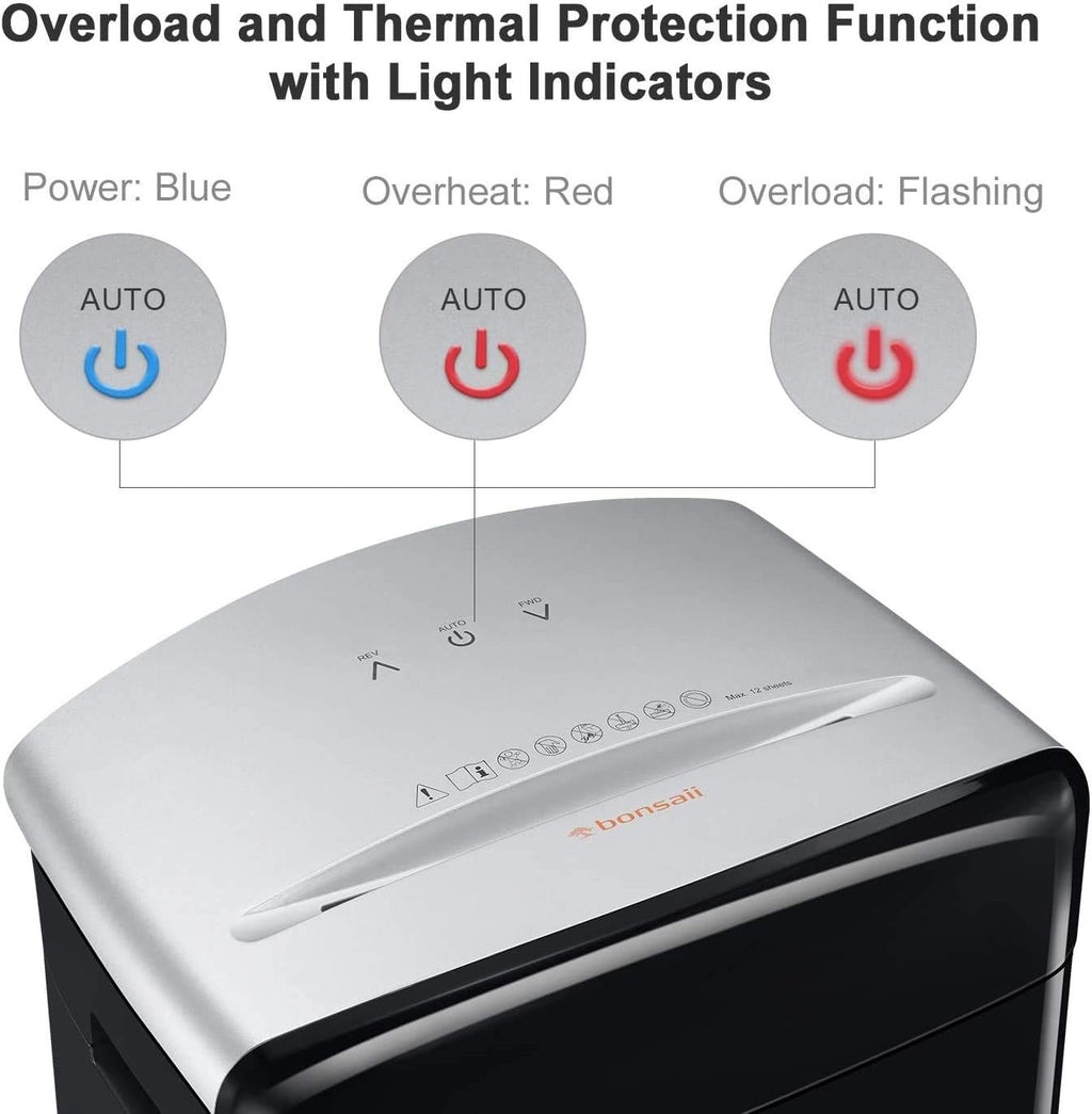 12-Sheet Micro Cut Paper Shredder with Pullout Basket P755415