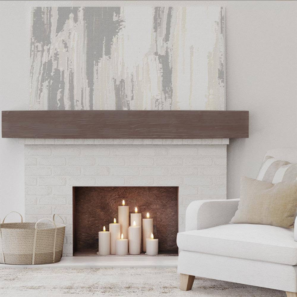 Sandblasted Faux Wood Fireplace Mantel F87074