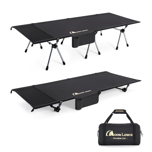 Height Adjustable Camping Cot Black I367