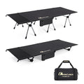 Height Adjustable Camping Cot Black I367