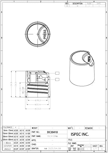 288 Caps White Disc Top Caps 20mm BPA-free PP J8205