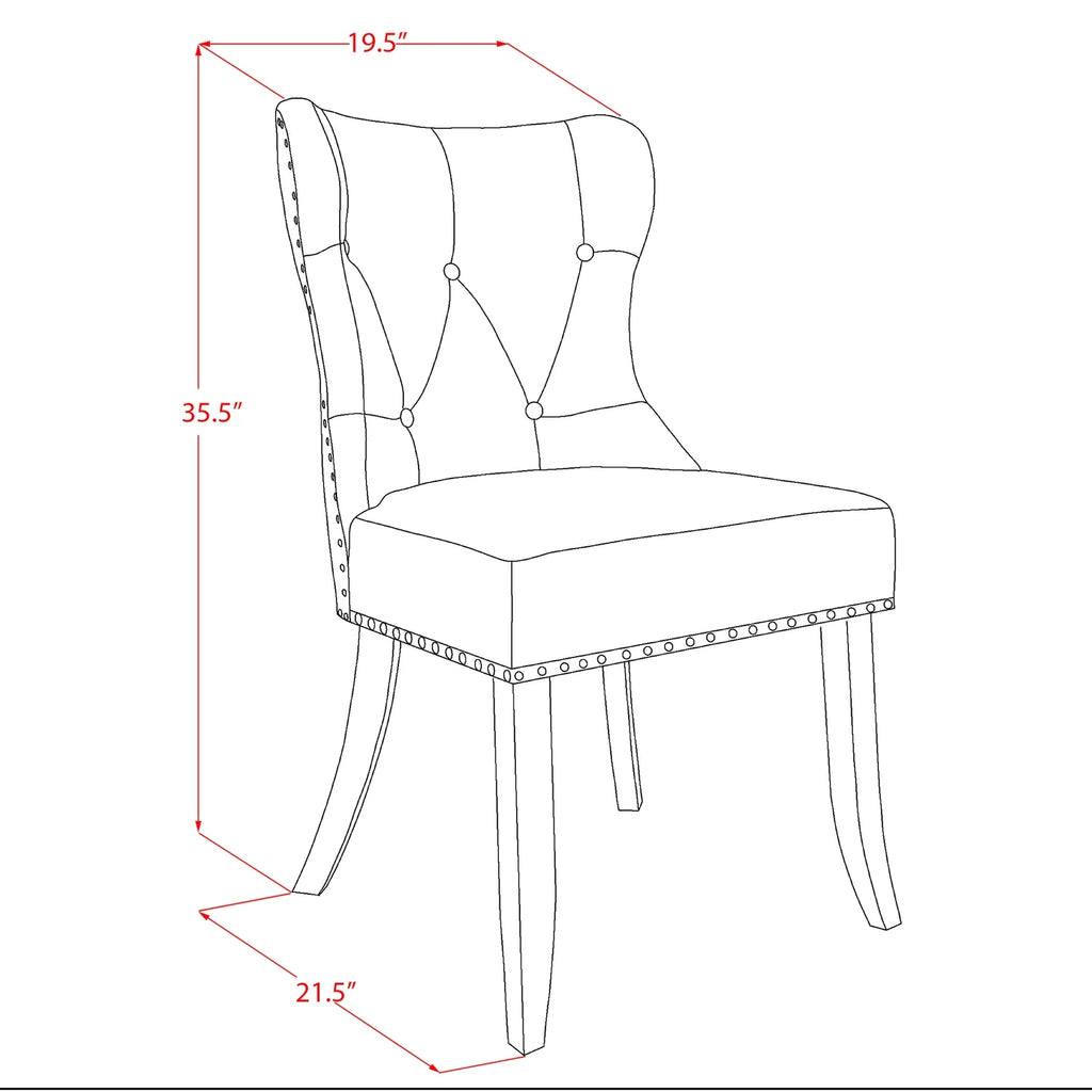 6-Piece Dining Table Set with Tufted Chairs and Bench J126