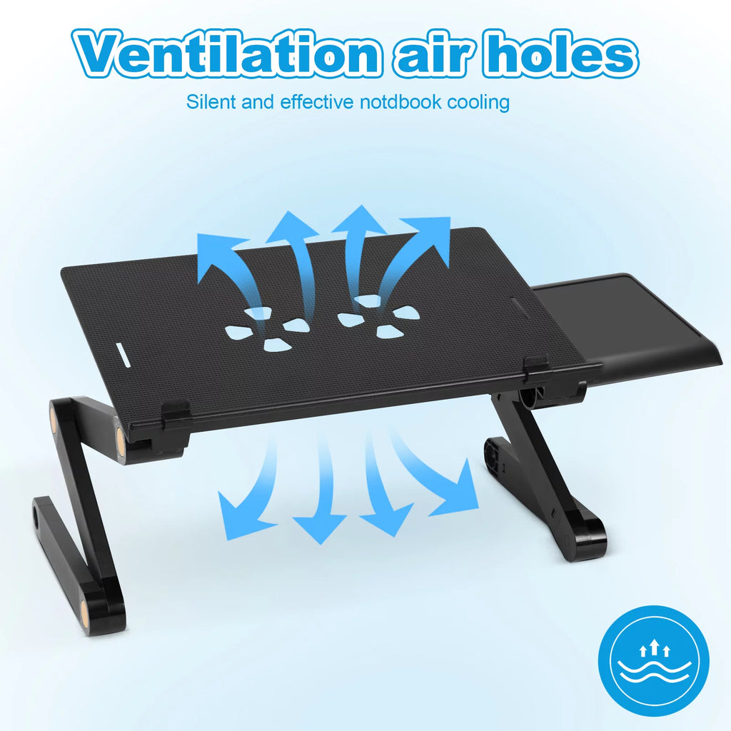 Black Adjustable Folding Laptop Desk Z8157